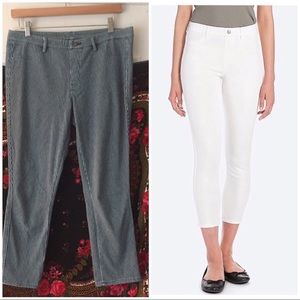 Uniqlo Stretchy Pinstriped Cropped Legging